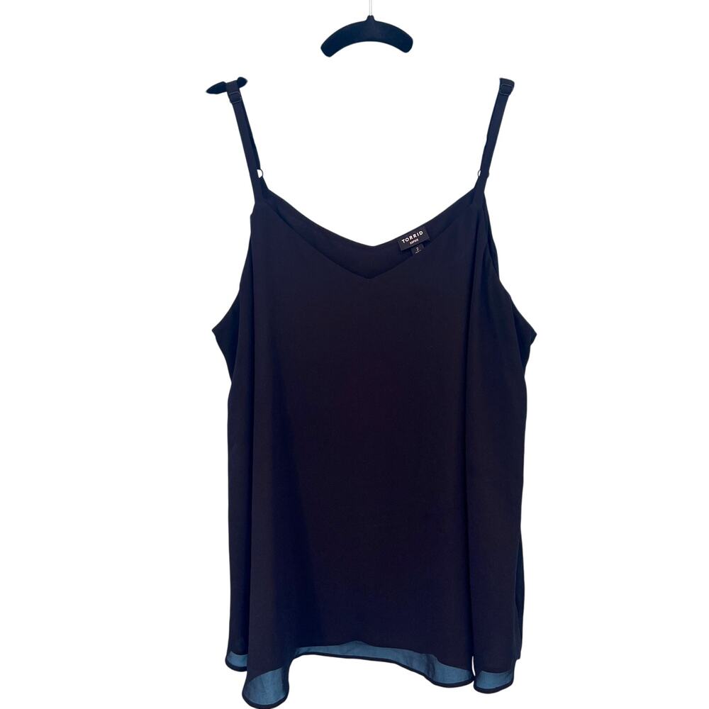 Torrid Sophie Flowy Black Tank Top Size 2